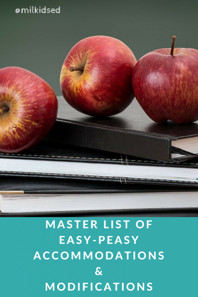 Learn all the best accommodations and modifications you should be asking for at your next IEP or 504 Plan meeting. | Meg Flanagan, MilKids Ed| Make the K-12 Journey Easier