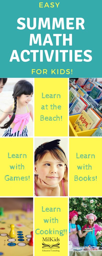 Easy summer math activities to make learning fun and easy for kids!