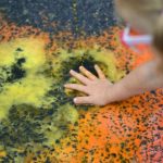 Colro changing liquid chalk is a perfect summer science learning activity